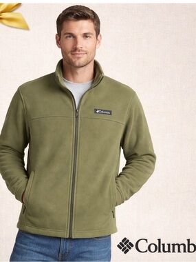 Columbia Men's Steens Mountain 2.0 Full Zip Fleece Jacket Olive Green - Size L